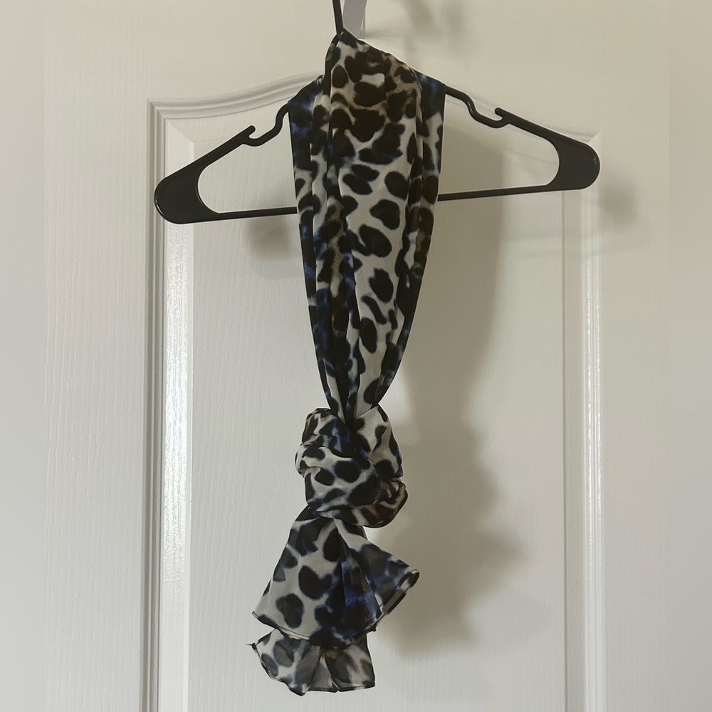 Vintage Leopard Print Large Scarf
